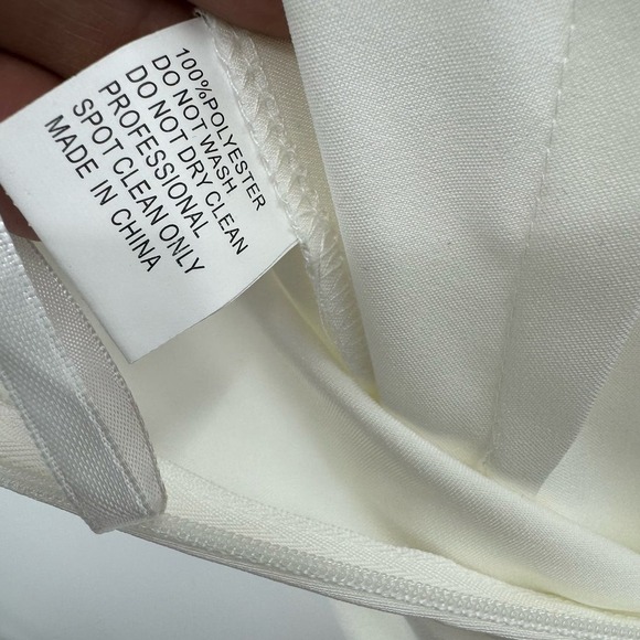 Mac Duggal Feather Trim Strapless Jumpsuit Black Size 4 NWT - Picture 11 of 12